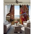 thumbnail image 6 of Farm Rooster Blackout Curtains for Bedroom Living Room Darkening Curtains 90 Inch Farmhouse Barn Funny Animals Butterfly Black Out Window Curtain Privacy Window Treatment Grommet Drapes 52"x90"x2, 6 of 9