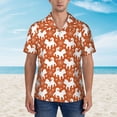 thumbnail image 2 of Sikiie Christmas Snowflake Dog Print Men's Hawaiian Shirt, Summer Beach Button Pocket Short Sleeve T-Shirt,XX-Large, 2 of 7