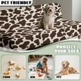 thumbnail image 7 of SCRAWLGOD Cow Print Beige Brown Stretch Futon Covers Armless Sofa Bed Covers Scratch Resistant Futon Mattress Cover Couch Furniture Protector for Pets Dogs, 7 of 7