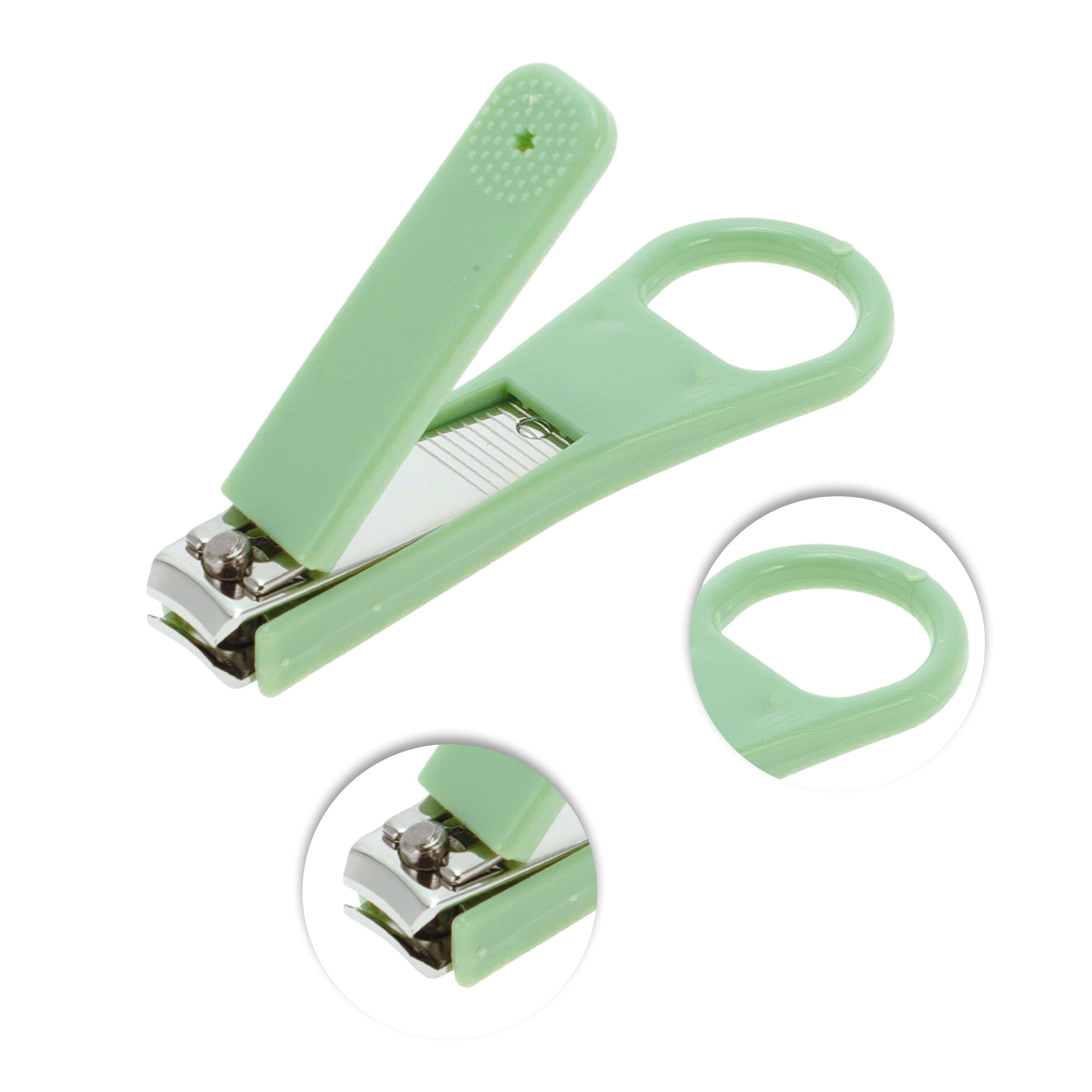Unique Bargains Ergonomic Design Hangable Nail Clipper for Women and Men Green