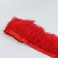 thumbnail image 4 of yuksok 2m Turkey Feather Fringe Trims Lace Ribbon Sewing Decoration red, 4 of 9