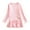 Pink, variant on FamilyThread Girls Comfortable Dress Long Sleeve Dress Crewneck Cotton Solid Casual Skater A Line Dresses For 1-7Y