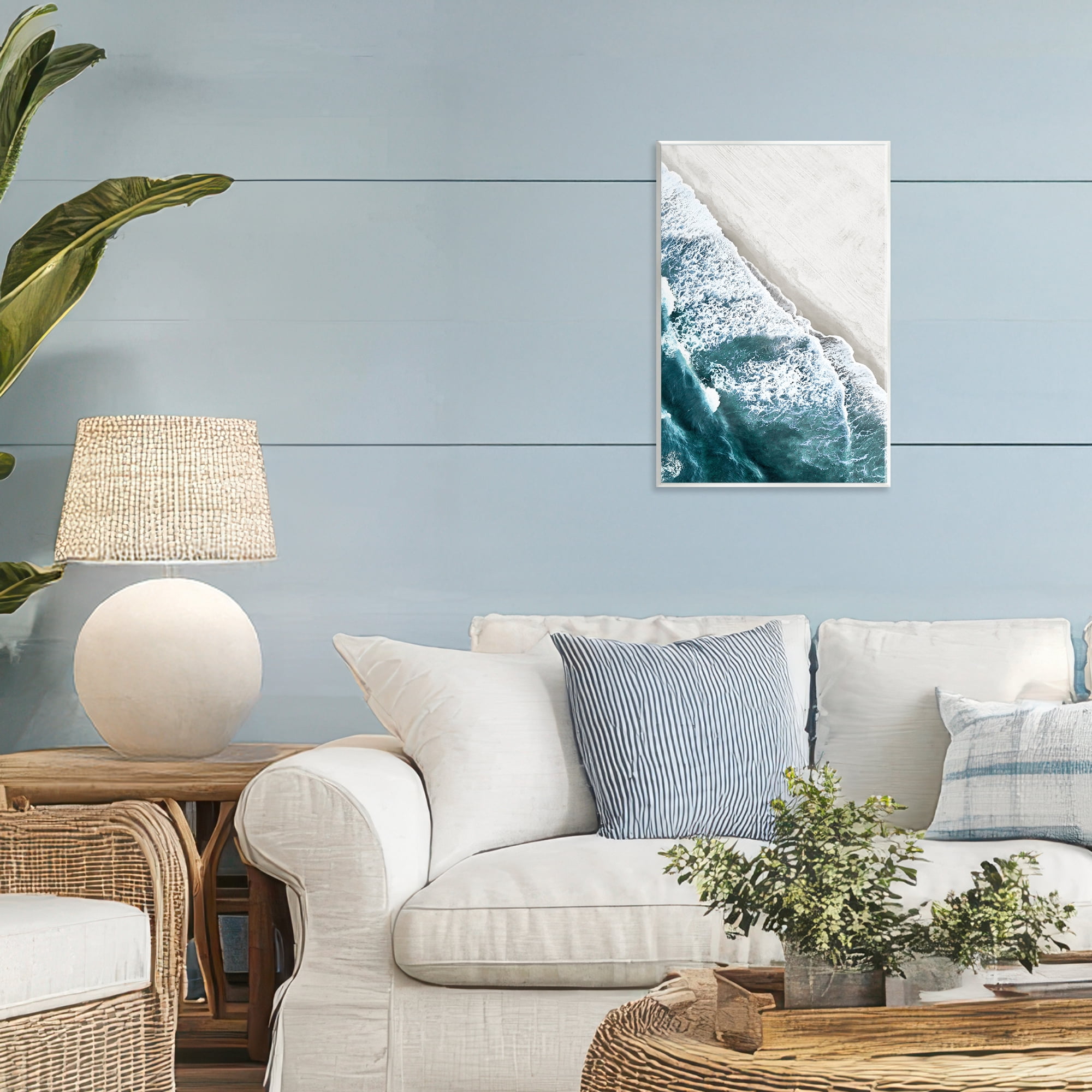 Stupell Industries Corolla Beach Breezy Shoreline Wall Plaque Art, design by Natalie Carpentieri