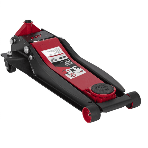 American Forge & Foundry Service Jack - 3.5 Ton Capacity - Lightning Lift - Short Chassis - 2 pc Handle - 3.35" Min H to 24.21" Max H - High Lift