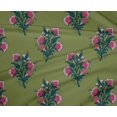 thumbnail image 4 of oneOone Polyester Lycra Fabric Leaves & Floral Block Printed Fabric 1 Yard 56 Inch Wide, 4 of 4