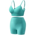 thumbnail image 3 of Bovxnpu Womens Workout Set Matching Gym Outfits Summer Yoga Outdoor Athletic Fitness Camisole Bra Shorts Set Summer Outfits, 3 of 3