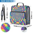 thumbnail image 2 of FORMRS Zipper Binder with Shoulder Strap 2-inch Ring 500 Sheet Capacity File Bag, Psychedelic Pattern, 2 of 5