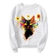 thumbnail image 3 of Gibobby Divertidas Sudaderas Sudadera holgada deportiva informal de felpa con cuello redondo y estampado de y girasol a la moda para mujer(1)(Blanco, L), 3 of 5
