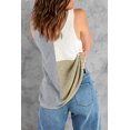 thumbnail image 3 of Women's Gray Color Block Knitted Tank Top, 3 of 14