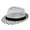 White, variant on POIUYTR Straw Trilby Fedora Hat for Men Short Brim Panama Cap Men Summer Straw Sun Hat