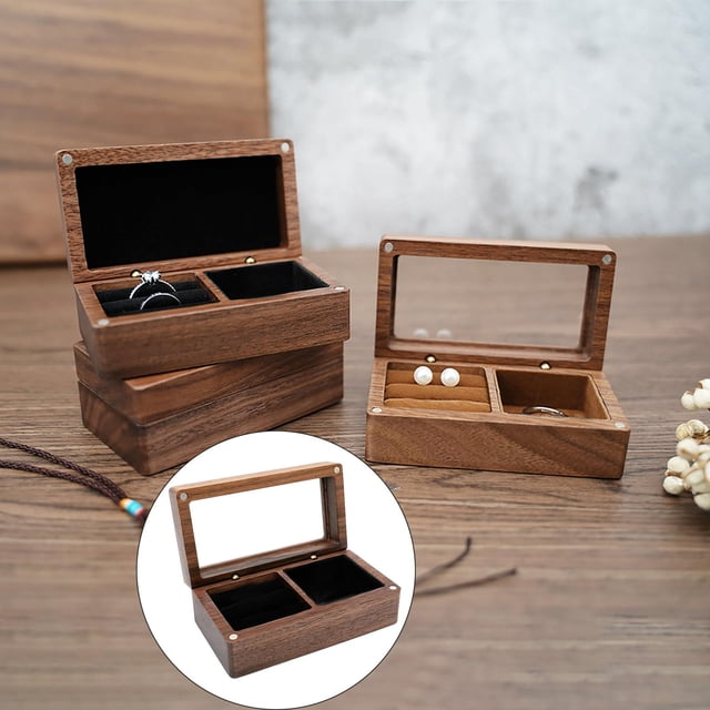 Joyero Organizador de Baratijas Fernando Caja de Almacenamiento Decoración para Caja Decorativa con Tapa Negro
