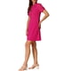 thumbnail image 4 of INSPIRE CHIC Vestidos Elegantes para Mujeres con Cuello de Lazo y Mangas Cortas Abullonadas, Vestido para Trabajar XS Rosa Fucsia, 4 of 6