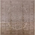 thumbnail image 1 of Ahgly Company Machine Washable Indoor Square Industrial Modern Dark Almond Brown Area Rugs, 8' Square, 1 of 7