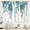 Eucalyptus Blue, variant on Watercolor Hanging Green Leaf Kitchen Curtains, 56x40in Boho Botanical Tier Curtains, Light Filtering Semi-Sheer Window Curtains for Kitchen Bathroom, 2 Panels