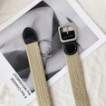 thumbnail image 2 of Previn Women's Loops Belt Braided Belt Circle Buckle Casual Chic All Seasons Canvas Belt Braid Beige Small-Large, 2 of 2
