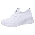 thumbnail image 1 of Zapatillas deportivas de malla transpirables para mujer, informales, con cordones, cómodas, deportivas, a la moda para estudiantes, 1 of 7