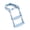 Blue soft pad, variant on 2 In 1 Foldable Potty Trainer Step Stool With Soft/Hard Seat Pad Detail Nonslip Design Treads For Bathroom Safety