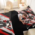 thumbnail image 5 of Manfei Sporty Motocross 7 Pieces Full Size Bedding Sets，Classic Sports Art Full Size Bed in a Bag，Black Red,Black Reversible, 5 of 7