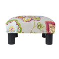 thumbnail image 4 of Jules Square Accent Footstool Ottoman Off White Floral, 4 of 14