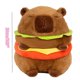 thumbnail image 2 of Felpa realista de la hamburguesa del carpincho, juguete lindo del peluche de la almohada del animal relleno del carpincho, hamburguesa suave Foo, 2 of 5