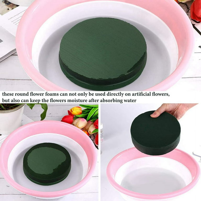 2Pcs 6.5 Dry Floral Foam Handle Round Flower Foam Block for Wedding Arts  Crafts - Green - Bed Bath & Beyond - 36249749