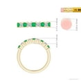 thumbnail image 6 of ANGARA Natural Square Emerald and Princess Diamond Semi Eternity Wedding Ring in 14K Yellow Gold for Women (Size-2.6mm) | May Birthstone, Anniversary, Jewelry Gift for Women | Natural Emerald Ring, 6 of 10