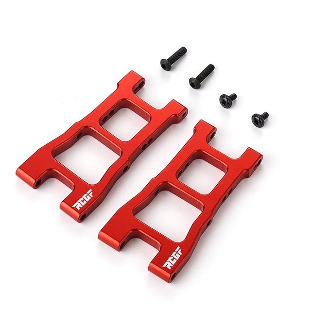 Bewildely Brazo de suspensión inferior delantero mejorado de aleación de aluminio para 1/10 XTE XBE RC Accesorios de coche Kits de construcción modelo Rojo