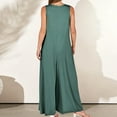 thumbnail image 5 of FLMEI Plus Siz Jumpsuits for Women Casual Jumpers Summer Rompers Sleeveless Loose Wide Leg Overalls with Pockets S-3XL, 5 of 9
