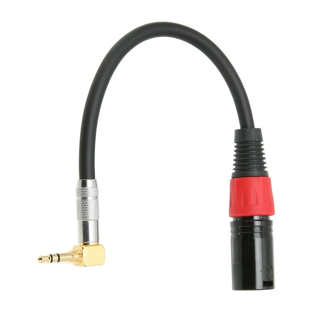 Cable TRS Macho a XLR Macho de 35 Mm 1/8 Pulgadas Cable de Micrófono Estéreo TRS a XLR en ángulo Recto de 90 Grados para MP3 DVD Reproductores de CD TV Amplificadores