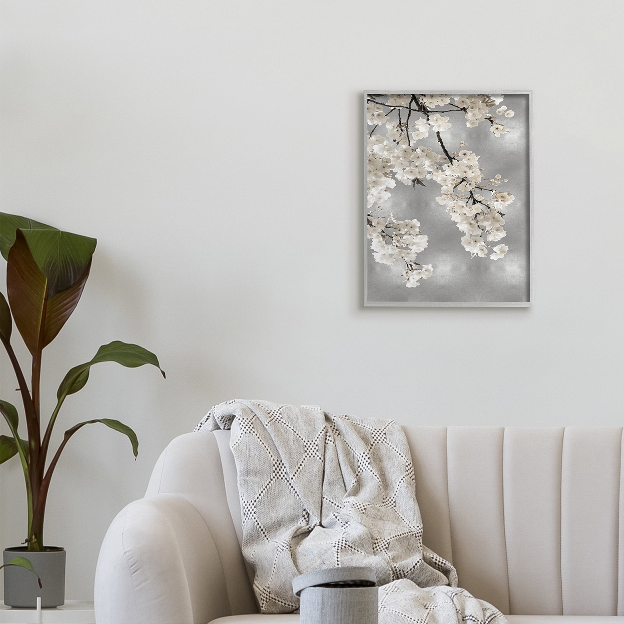 Stupell Industries Spring Blossoms White Flowers Tree Branch,16 x 20,Designed by Kate Bennett