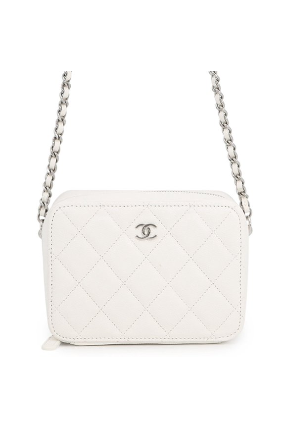 Pre-Owned Chanel Chain Shoulder Bag Matelass Coco Mark Caviar Skin AP2426 CHANEL Pochette...