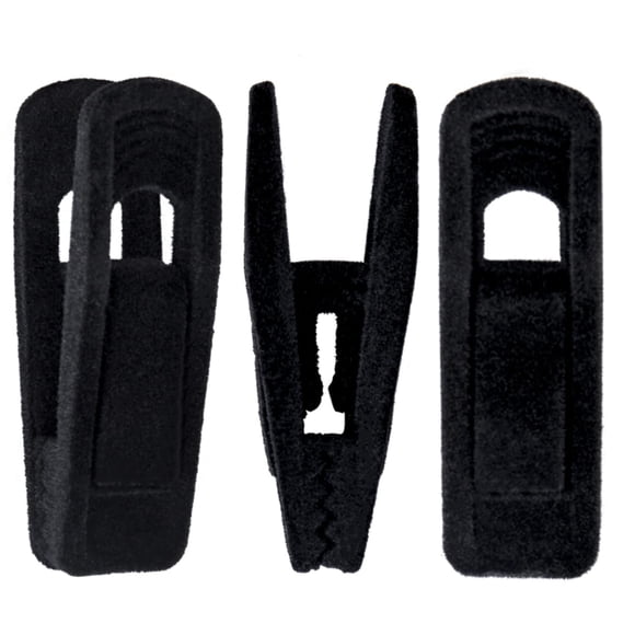 Perchas de terciopelo Corodo con 20 clips negros para pantalones, clips fuertes para los dedos, perfectos para perchas finas