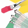 thumbnail image 4 of 6/12PCS Watercolor Gouache Paint Brushes Set Different Shape Round Pointed Tip Nylon Hair Painting B, 4 of 4