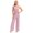 Pink, variant on Sinleey Womens Summer Jumpsuits Dressy Casual One Piece Outfits Sleeveless Wide Leg Long Pants Sequin Romper Hot Pink M