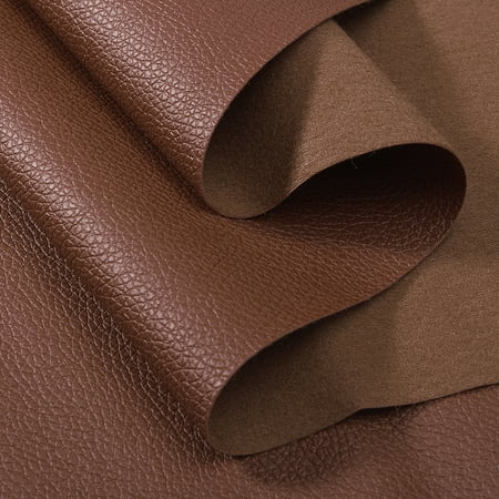 Black Leather Upholstery - PU Faux Leather Fabric Car Interior Upholstery Home Decor Table Cover,Black & Brown