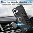 thumbnail image 2 of Dteck for iPhone 16 Plus Case Wallet with Card Holder,Ring Stand,RFID-Blocking PU Leather Protective Magnetic Flip Cover with Wrist Strap for iPhone 16 Plus 6.7",Black, 2 of 10