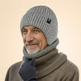 thumbnail image 6 of Cyglowse Knitting Dohm Otto Merino Wool Winter Hat Gray One Size, 6 of 6