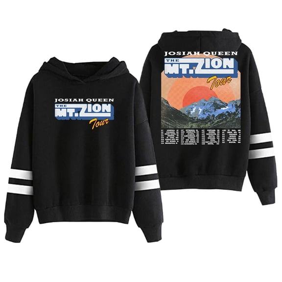 Josiah Queen The Mt Zion Tour Hoodie Pocketless Parallel Bars Sleeve Streetwear Women Men Hooded Sweatshirt