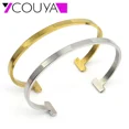 thumbnail image 2 of COUYA 2024 Gold And Silver 2 Color Available Classic Simple Design Bracelet Love Bangle Best Friend Gifts Girls Bangle, 2 of 7