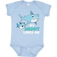thumbnail image 3 of Inktastic My Daddy Loves Me with Cute Sharks Boys or Girls Baby Bodysuit, 3 of 5