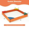 thumbnail image 2 of Gymax Kids Wooden Backyard Sandbox W/ Built-in Corner Seating Kid's Outdoor Furniture, 2 of 9