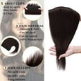 thumbnail image 2 of MY-LADY 10''-24'' 5 Clips in Human Hair Extensions Thick Real Natural Hair Pieces 100% Full Head Remy Hair 18inch #02 Dark Brown(Heavy), 2 of 8