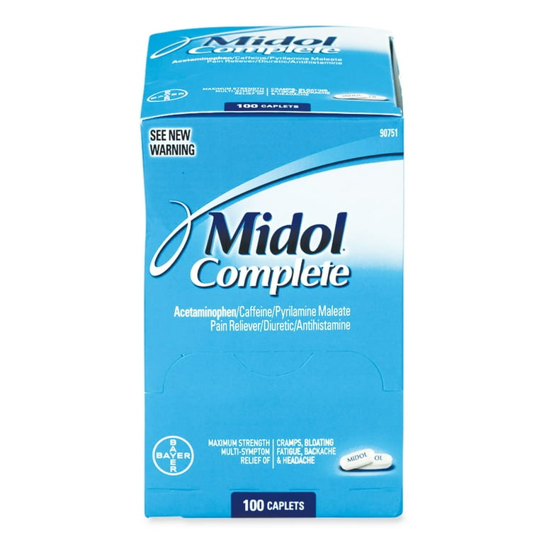 Complete Menstrual Caplets, Two-Pack, 50 Packs/Box Complete Menstrual Caplets, Two-Pack, 50 Packs/Box