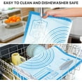 thumbnail image 6 of KitchenKey Silicone Pastry Mat,28" x 20" Nonstick Large Durable Silicone Sheet Mat with Measurement Non-slip Dough Rolling Mat for Pie Crust, Pizza, Cookies, 6 of 18