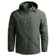 thumbnail image 1 of Chaqueta de hombre impermeable abrigo de lluvia chaqueta de secado rápido abrigo al aire libre otoño invierno con capucha cortavientos, 1 of 3