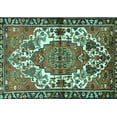 thumbnail image 1 of Ahgly Company Indoor Rectangle Persian Turquoise Blue Traditional Area Rugs, 5' x 7', 1 of 4