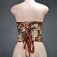 thumbnail image 4 of CFLVAEK Hourglass Bandeau Tops for Women Overbust Boned Ladies Tube Tops Elegant Floral Print Renaissance Waist Cincher, 4 of 8