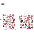 thumbnail image 5 of Bolsas de regalo de maquillaje para spa, bolsas de regalo, bolsas de plástico para la compra con mango de bucle suave para spa Makeu Feliz Sencillez, 5 of 5