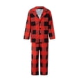 thumbnail image 2 of Pyjamas Classiques de Noël Assortis pour la Famille, Ensemble de Pyjama à Carreaux Rouges à Manches Longues et Pantalons, 2 of 10