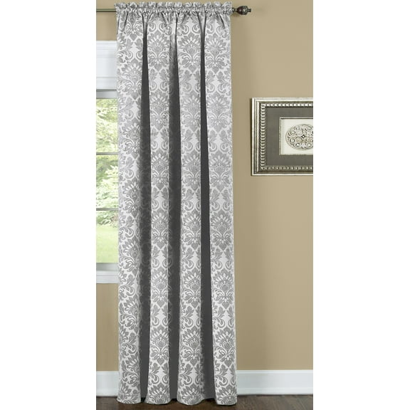 Simple Elegance by Ben&Jonah Jonah Window Curtain Panel 52"W x 63"L - Silver
